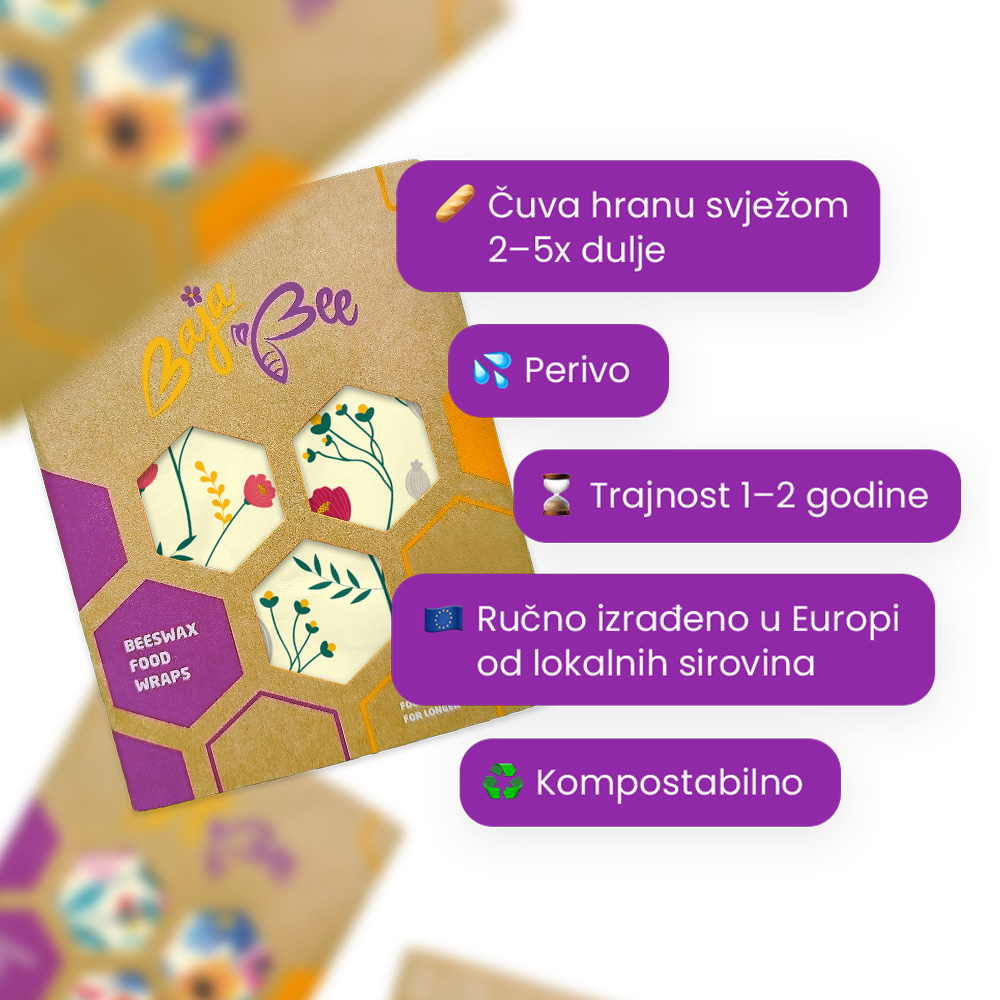 Omoti od pčelinjeg voska - XL, Orange Dots, 1 kom