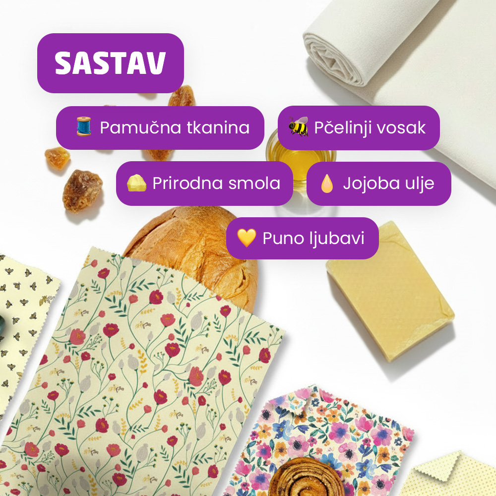 Omoti od pčelinjeg voska - XL, Orange Dots, 1 kom